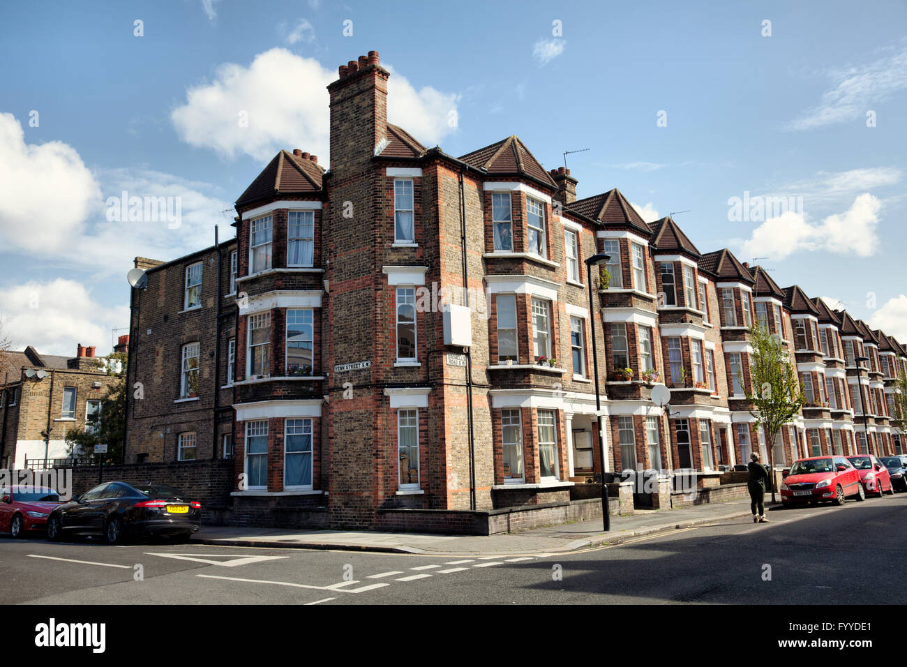 Venn Street Properties in Clapham - London UK Stock Photo