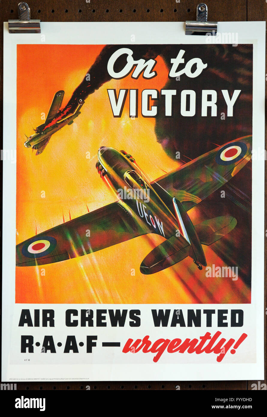 RAF recruitment poster from ww2, for the Australian RAAF Stock Photo