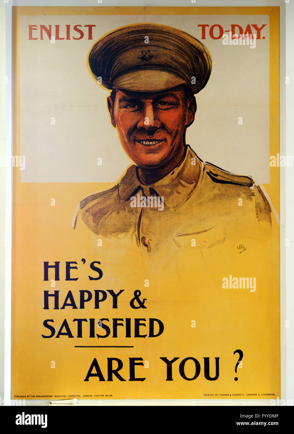 Second World War army recruitment poster Stock Photo