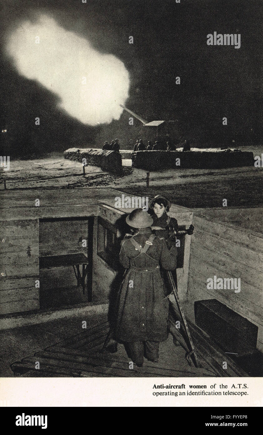 WW2 Women at War Anti Aircraft operations Stock Photo