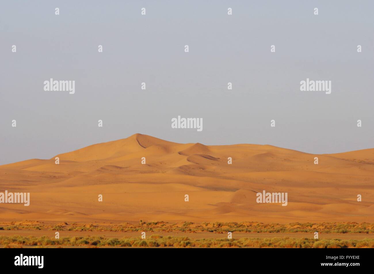 Sunrise over the dunes of Erg Admer in southern Algeria - 8 May 2015 Stock Photo