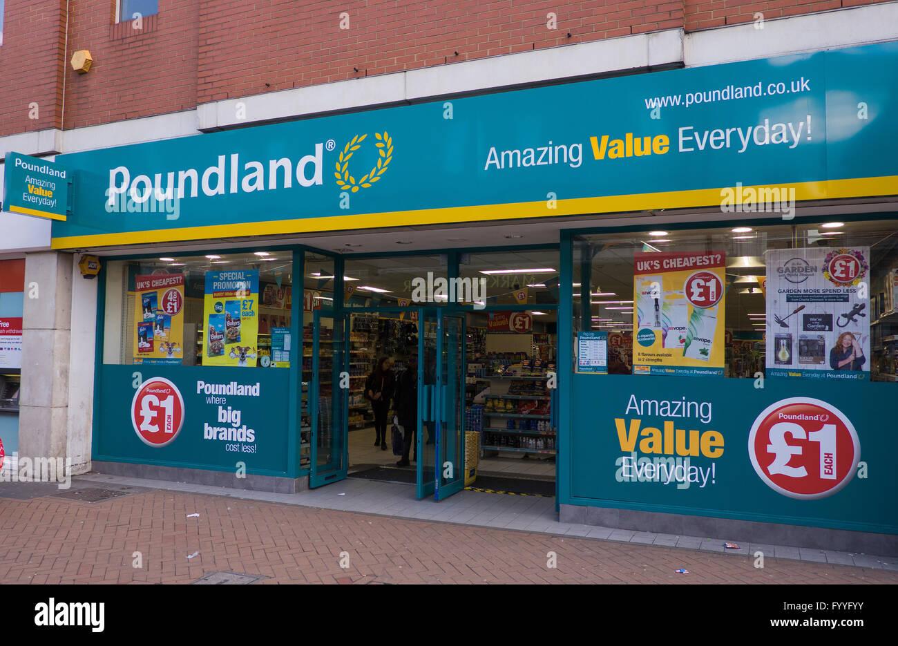 Poundland store in Croydon High Street south London UK Stock Photo