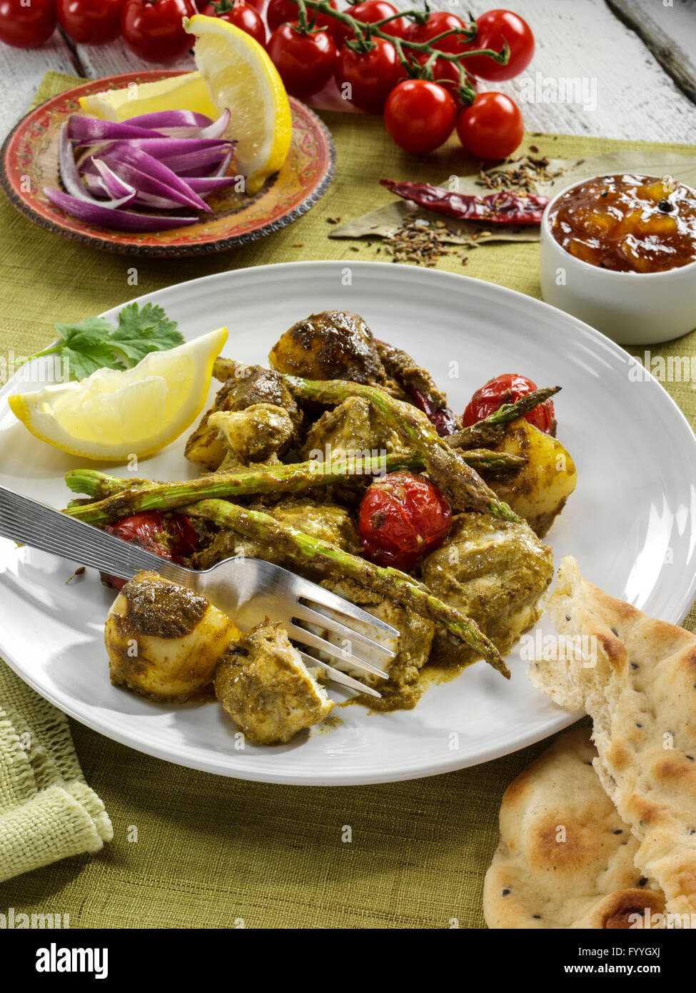 baked coriander Masala curry Stock Photo Alamy