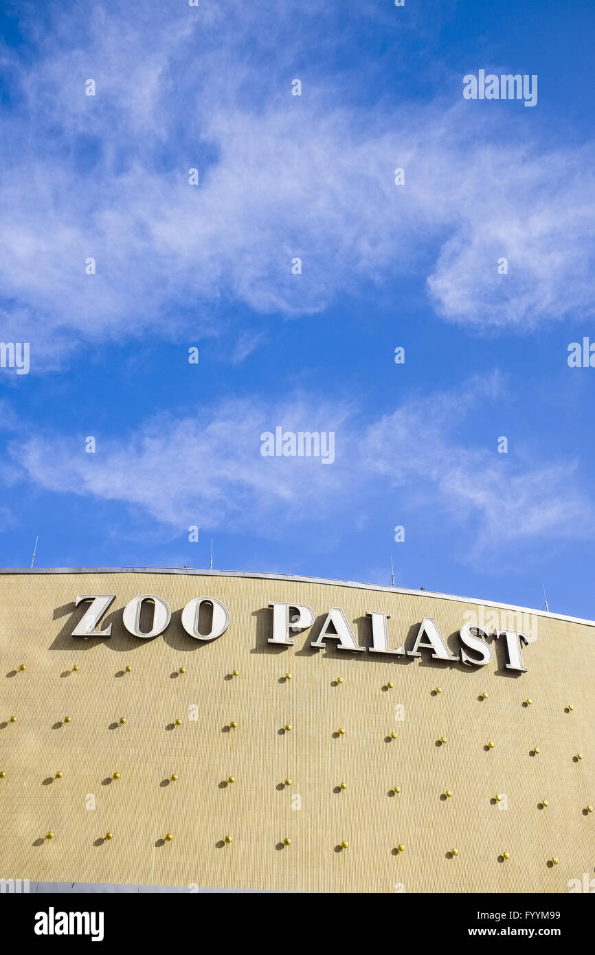 Facade of Zoo Palast cinema, Berlin, Germany Stock Photo