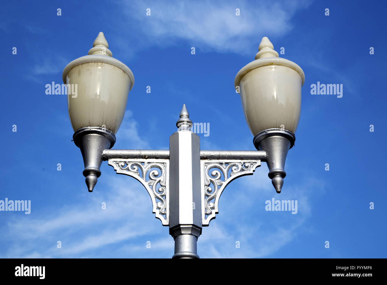 bangkok street lamp in the sky palaces temple abstract Stock Photo - Alamy