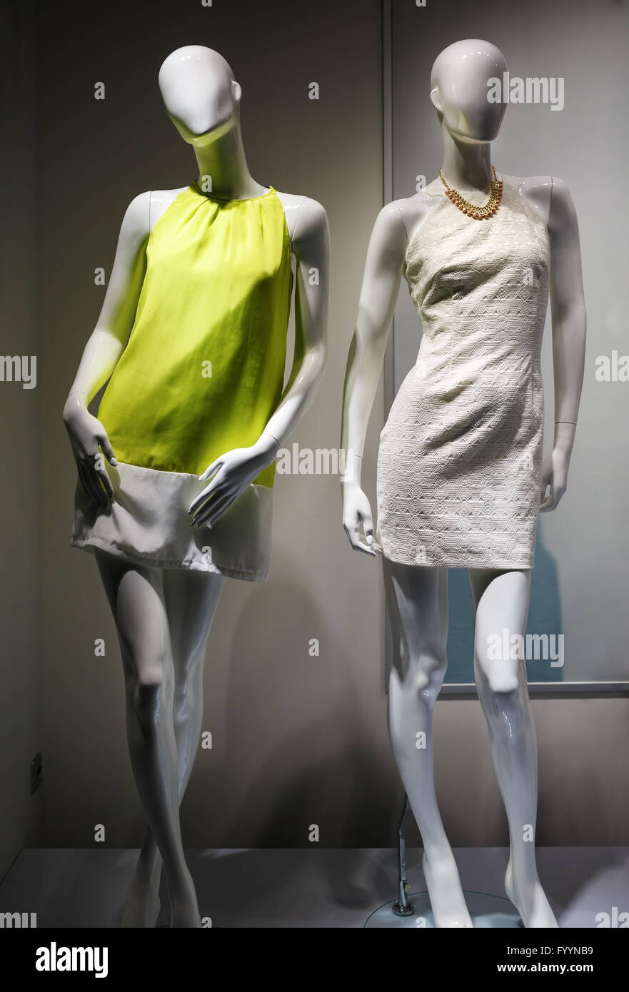 Two Fashion Mannequins Dressed Up In A Clothing Store High-Res Stock Photo  - Getty Images