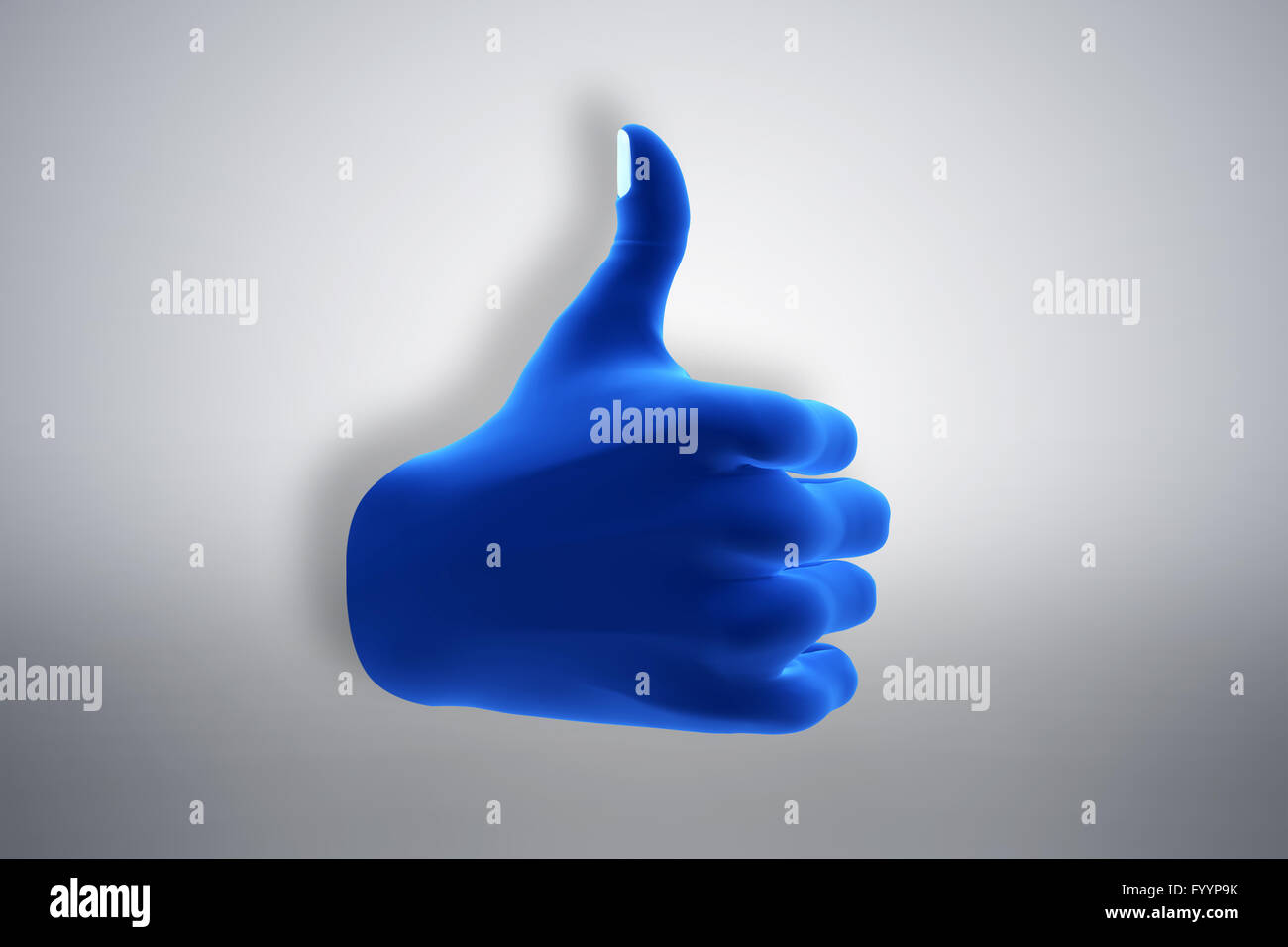 Blue hand gesture showing OK Stock Photo
