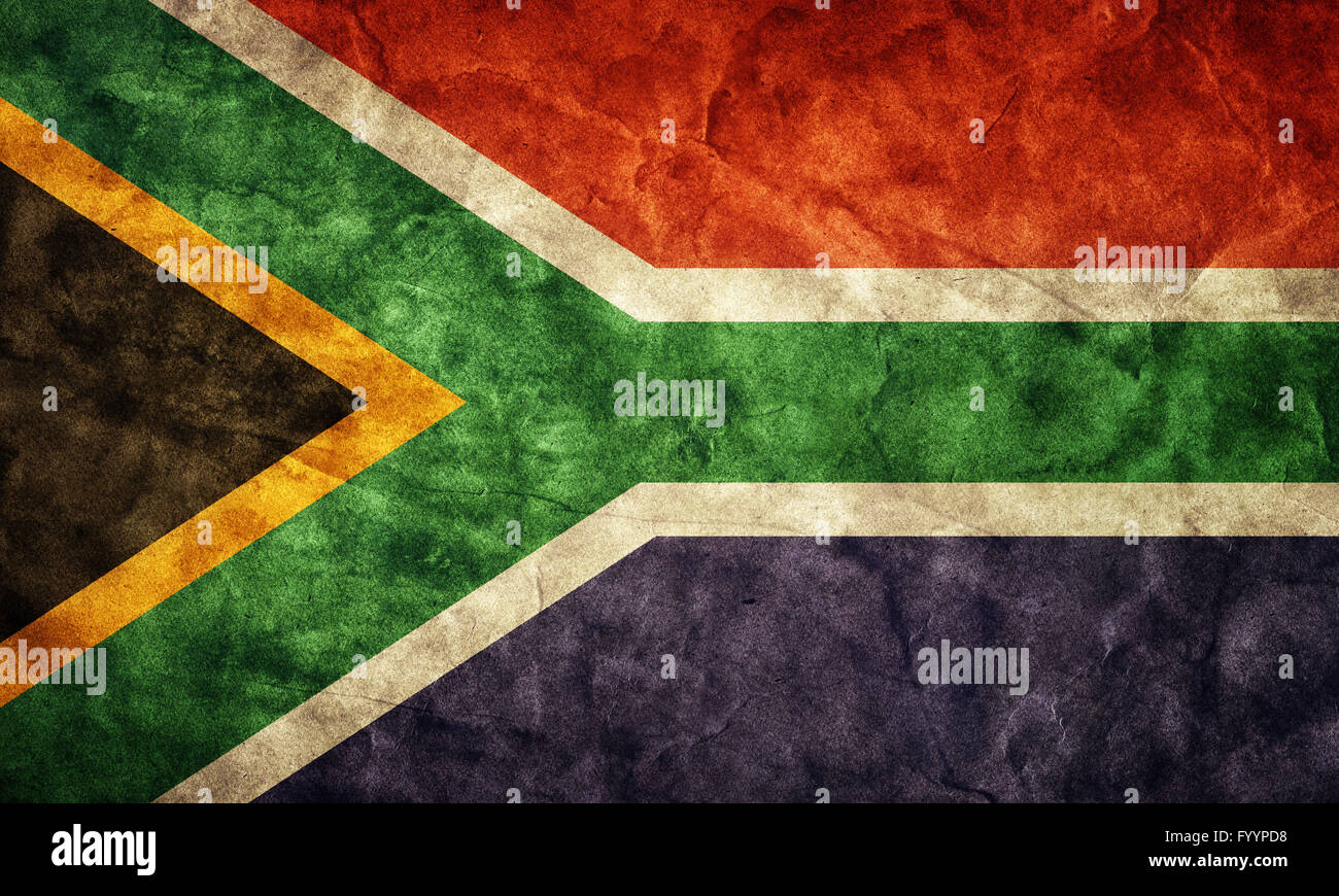 South Africa grunge flag. Vintage Stock Photo