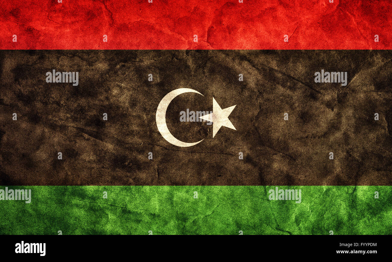 Libya grunge flag. Vintage Stock Photo