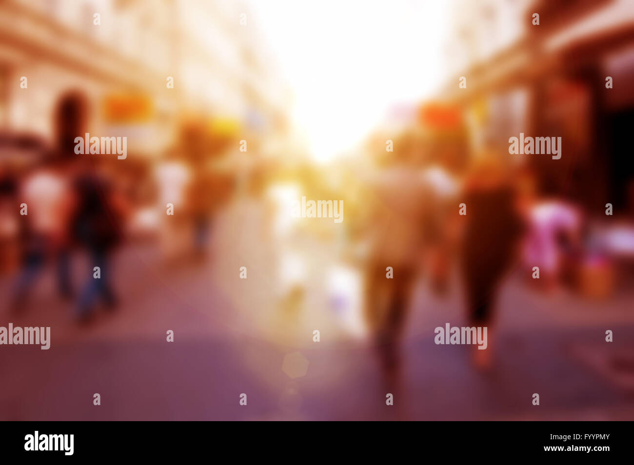 People rush on the street. Blur background Stock Photo