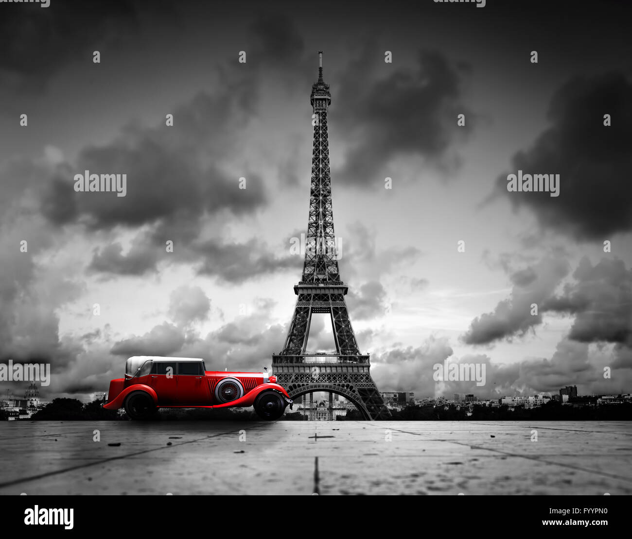 Artistic image of Effel Tower Stock Photo