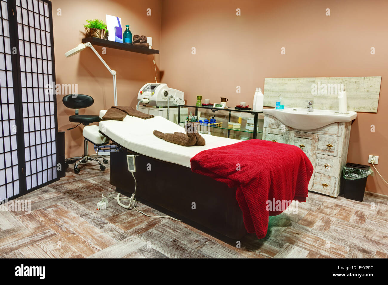 Beauty salon interior. Relaxing Stock Photo