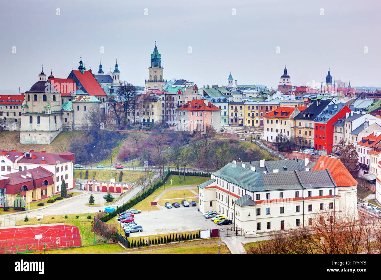 Lublin old town panorama Stock Photo