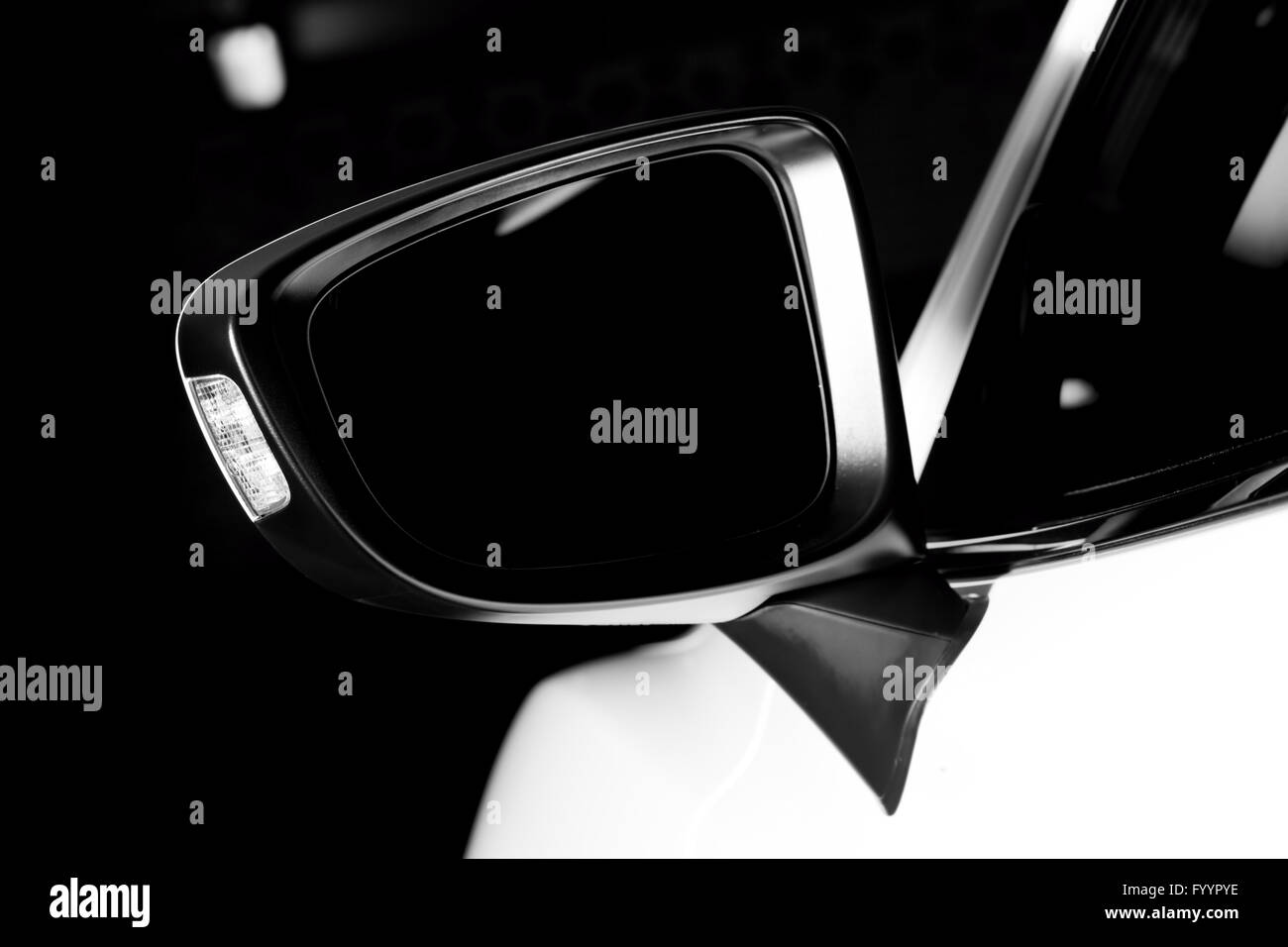 Modern luxury car wing mirror closeup Stock Photo Alamy