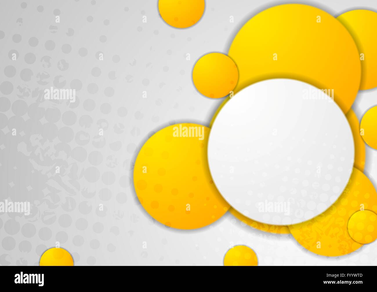 Abstract grey grunge background with orange circles Stock Photo - Alamy