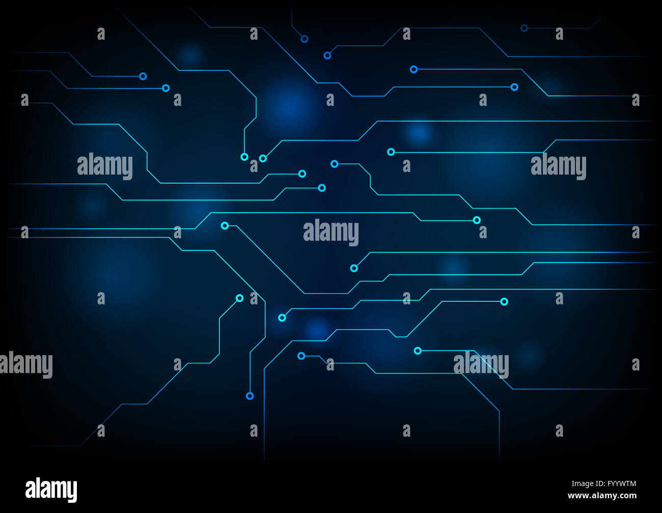 Dark blue circuit board technology background Stock Photo - Alamy