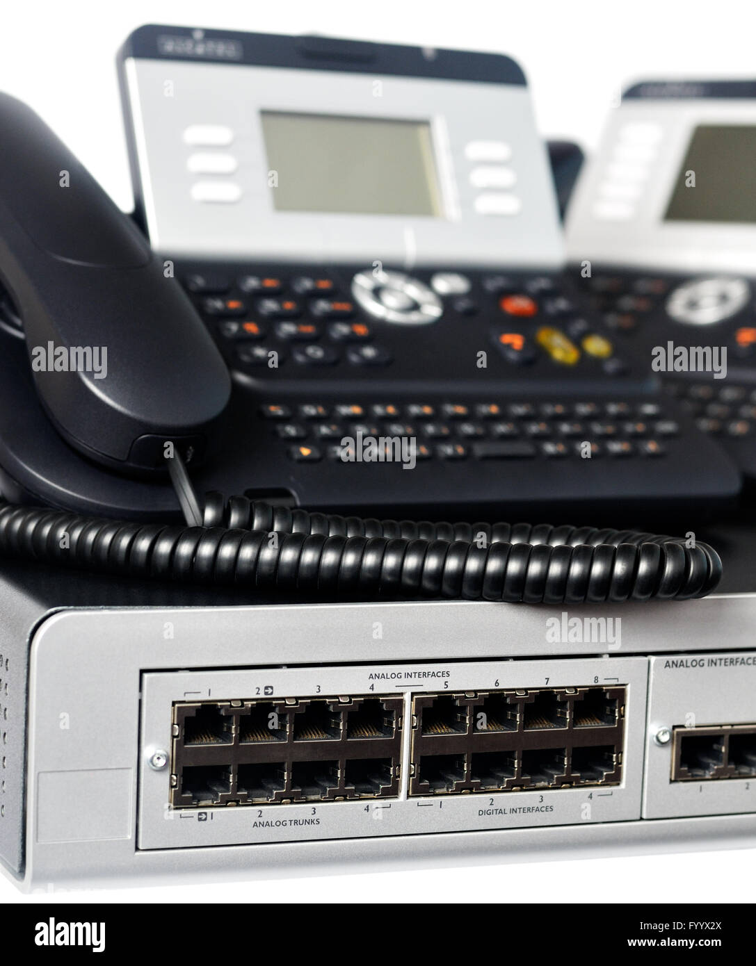 Phone switch system and telephone set Stock Photo Alamy