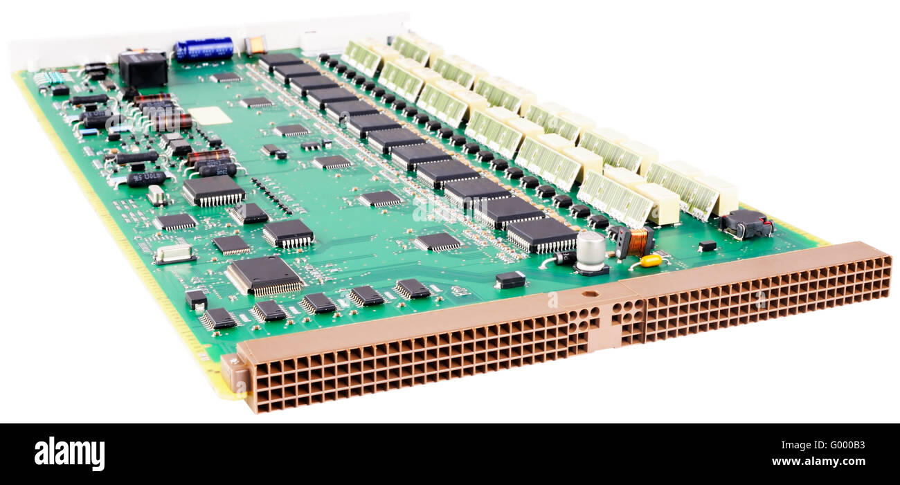Telephone switch circuit board Stock Photo Alamy