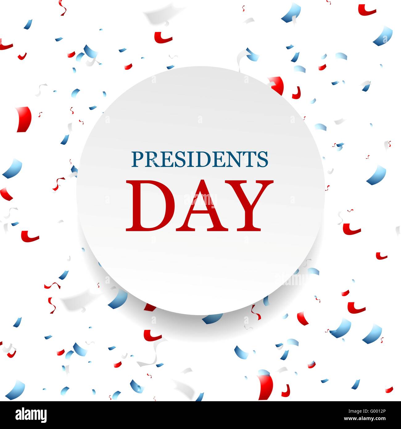 Presidents Day abstract USA colors confetti background Stock Photo