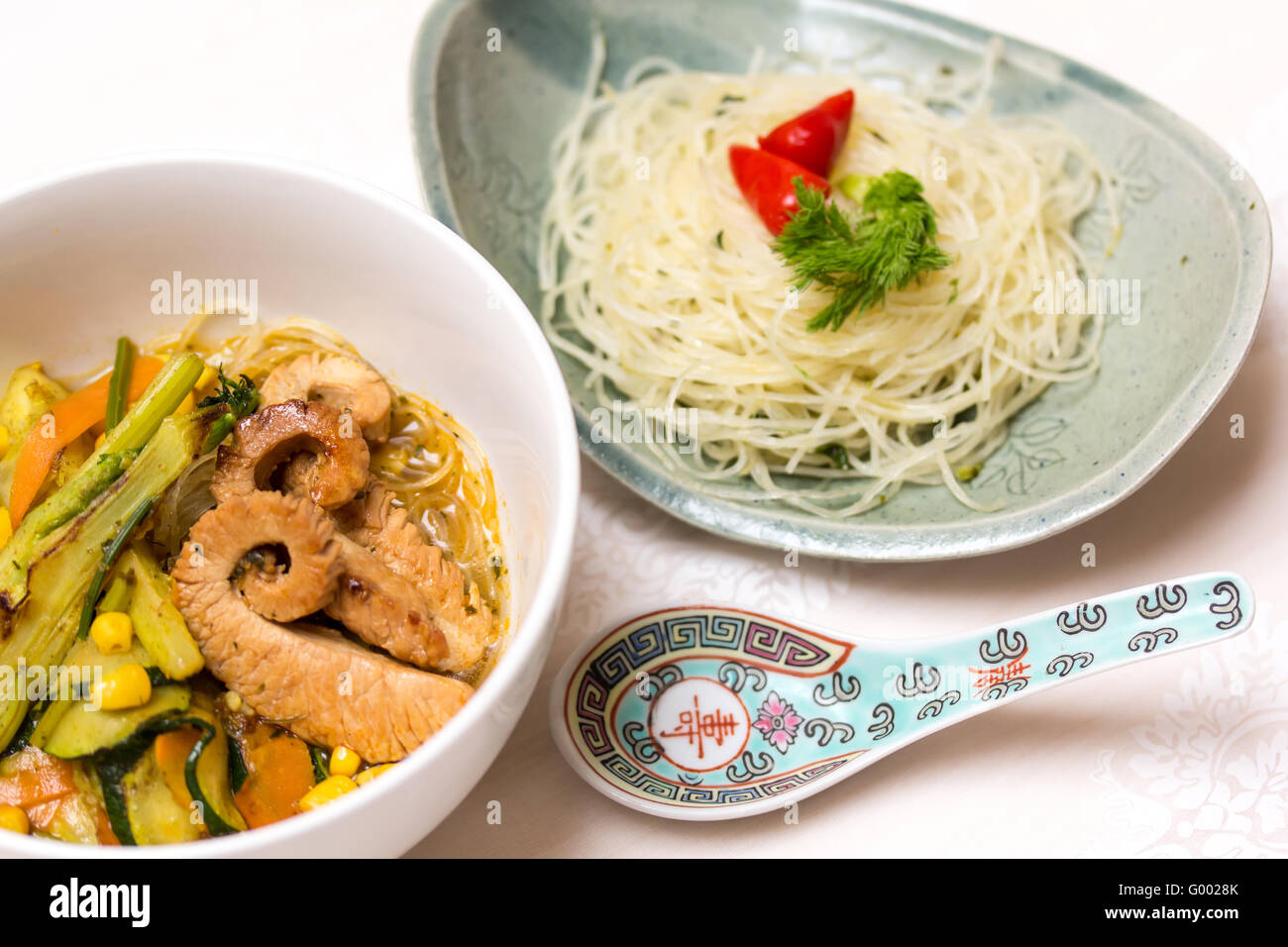 Asian chicken vegetable soup Stock Photo Alamy