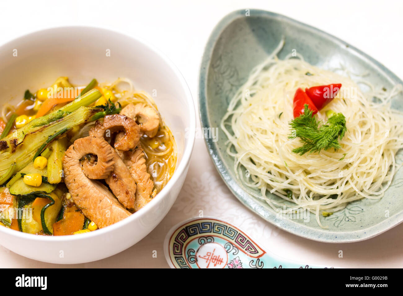 Asian chicken vegetable soup Stock Photo Alamy