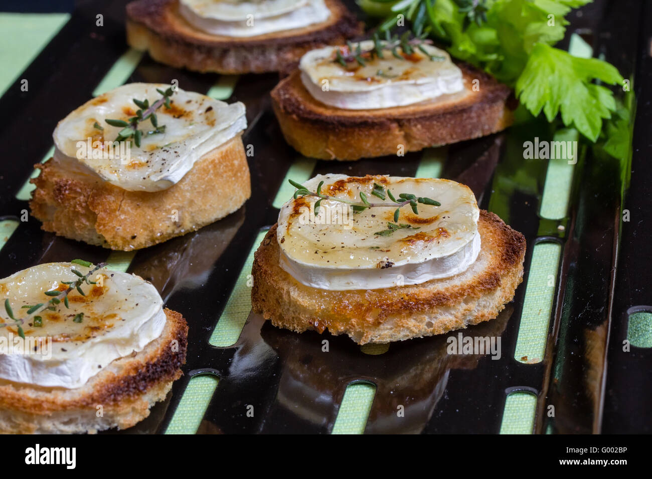 Toast and goat cheese Stock Photo Alamy