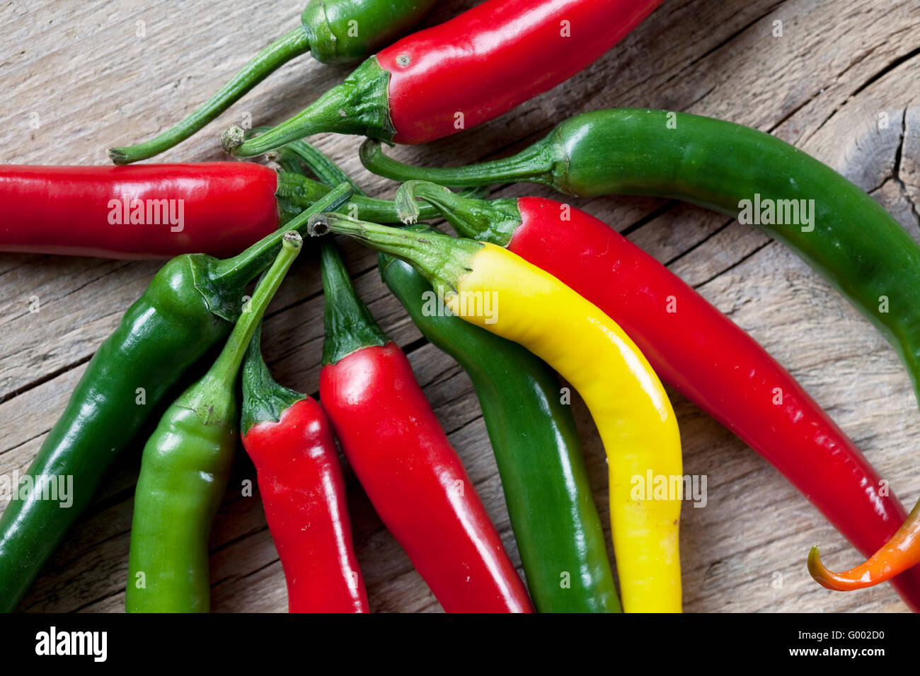 Mixed Hot Chili Peppers Stock Photo Alamy