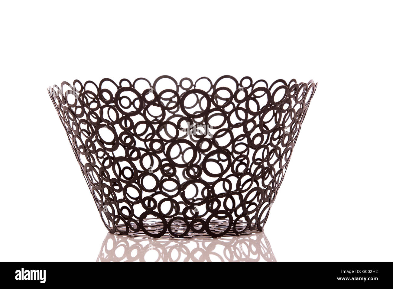 Black steel basket Stock Photo