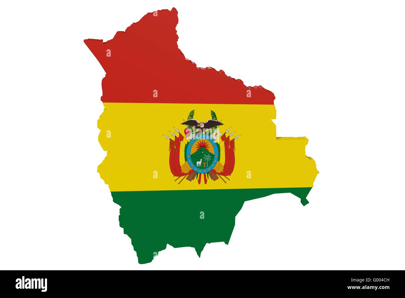 Bolivian Flag Map Stock Photo Alamy