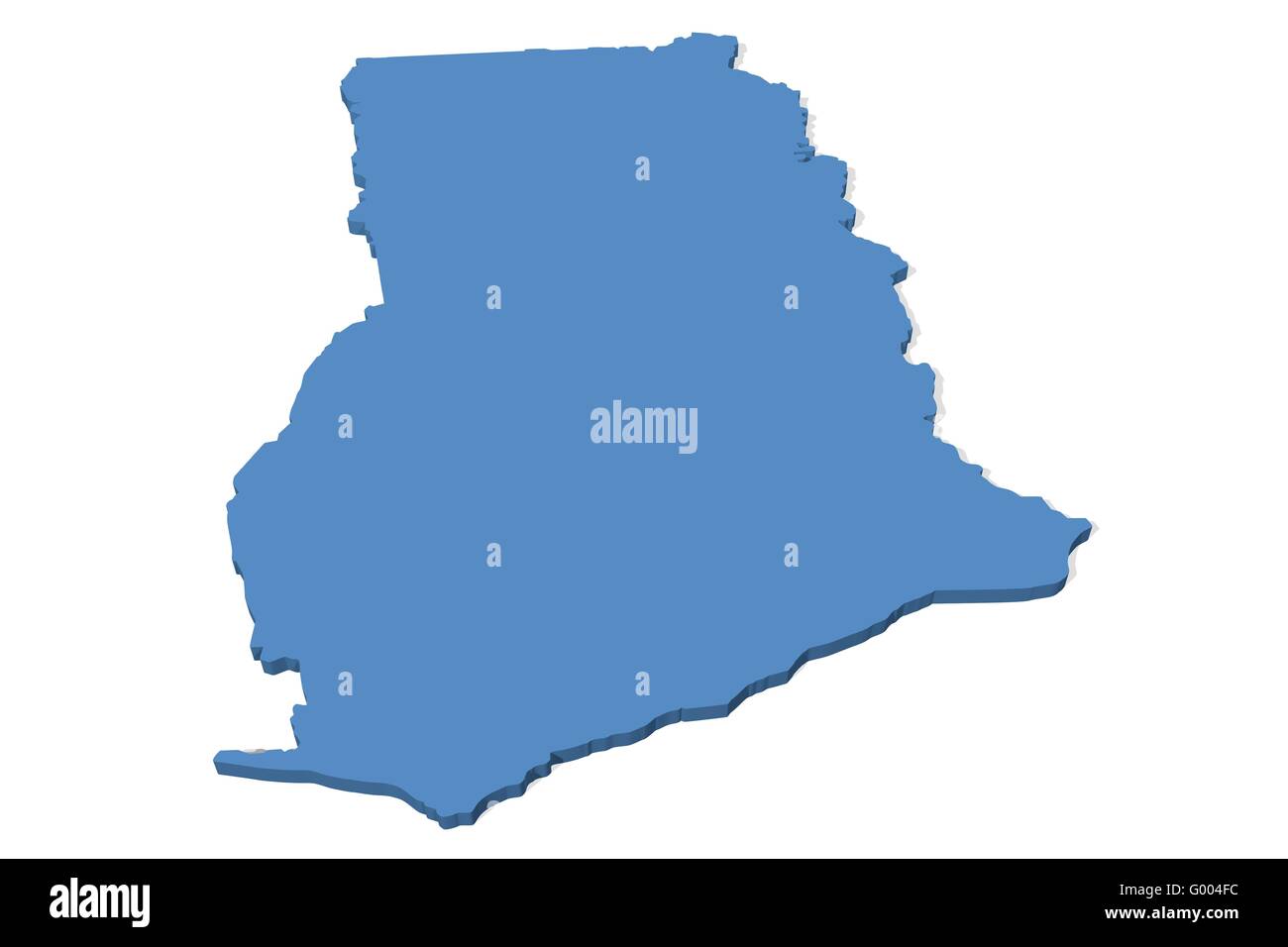 Ghana Map Stock Photo