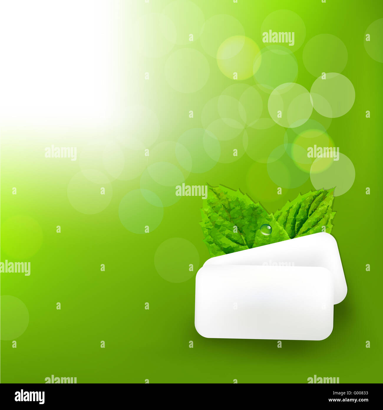 Mint Gum With Blur Bokeh Stock Photo Alamy