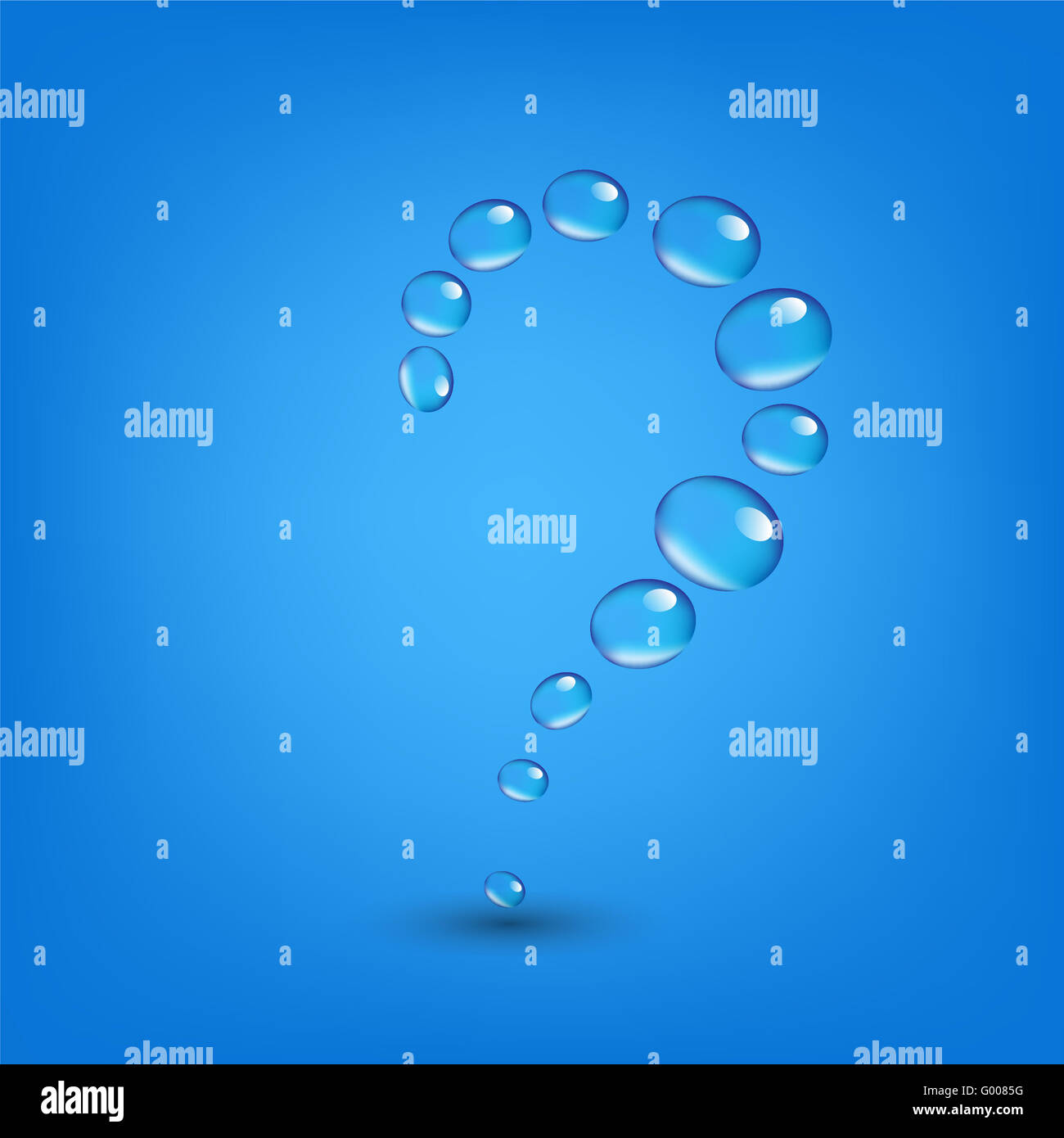 Water Drop Wall Question Stock Photo Alamy