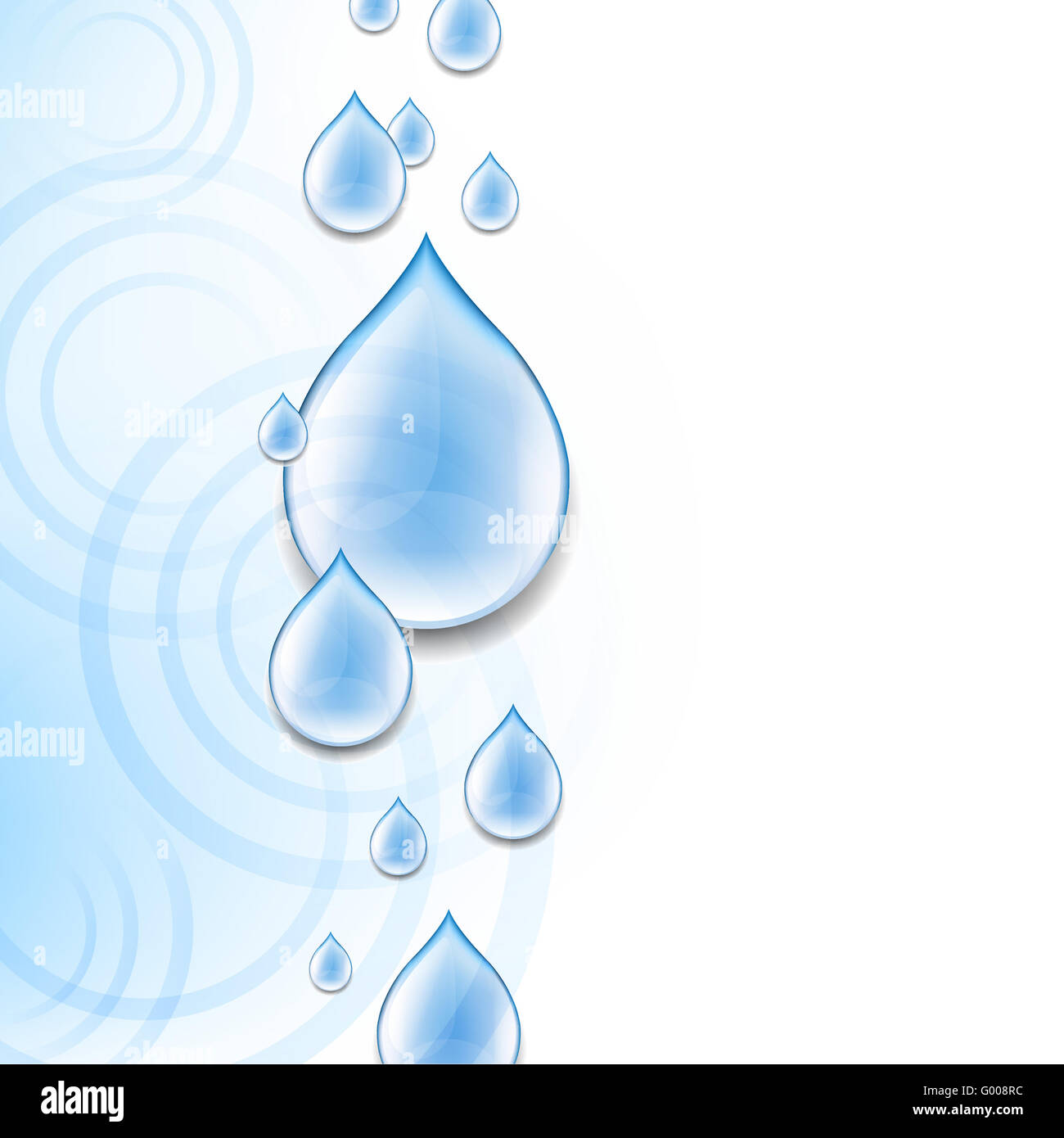 Blue Background With Water Drops Stock Photo Alamy