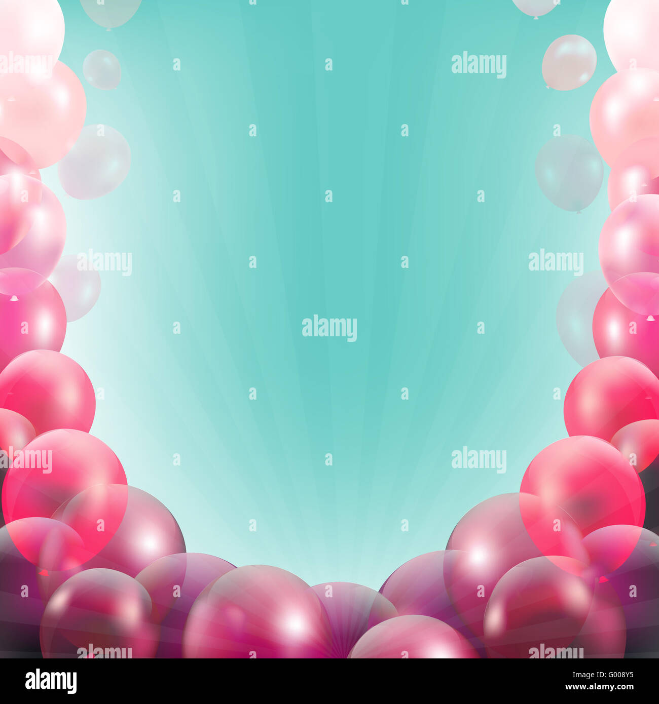 Frame With Balloons Stock Photo Alamy