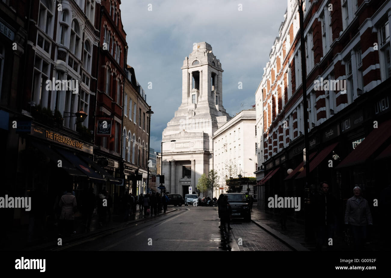 Freemasons' Hall in London is the headquarters of the United Grand Lodge of England and the Supreme Grand Chapter of Royal Arch Masons of England UK Stock Photo