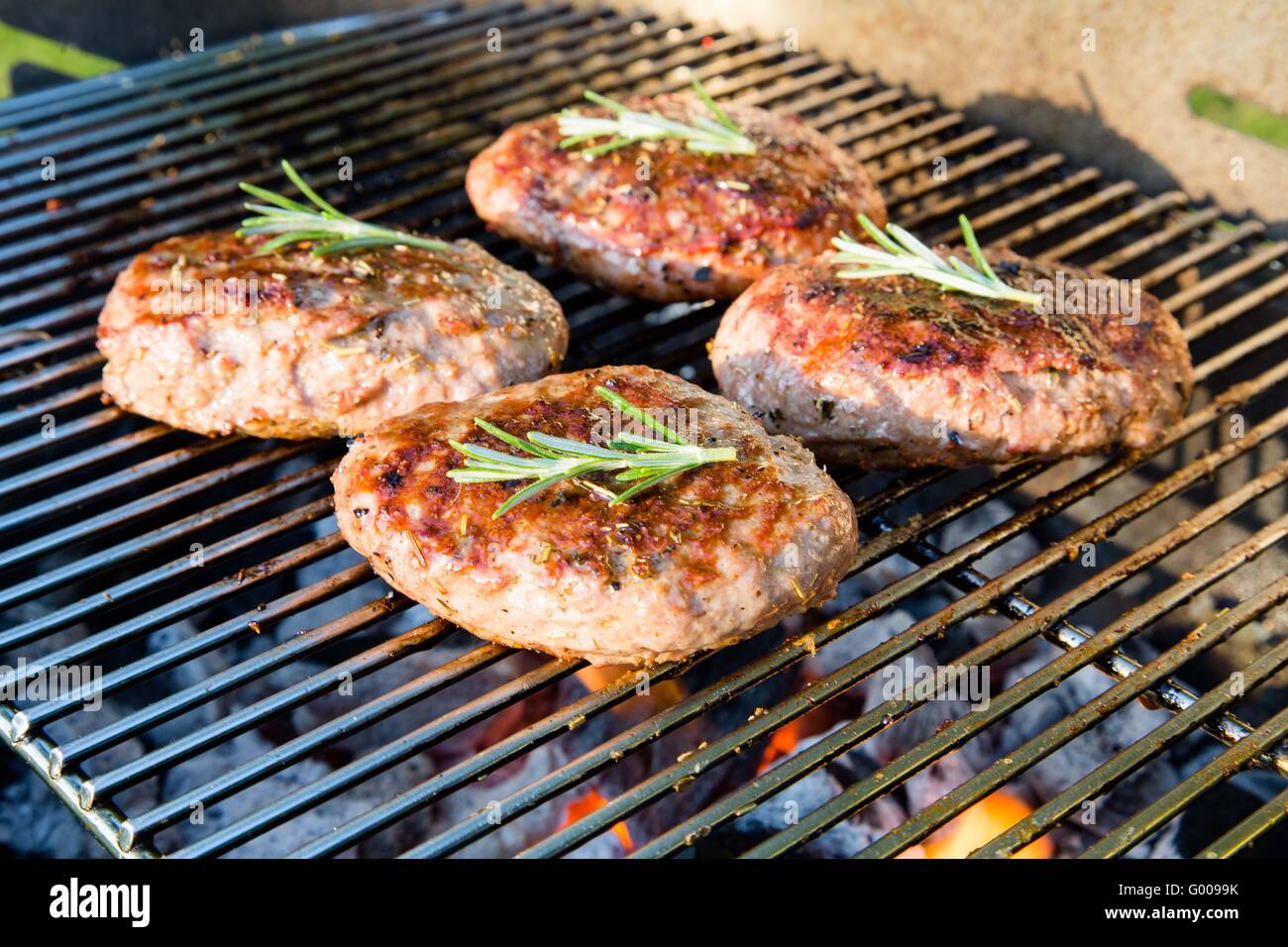 Barbecue In The Garden Stock Photo Alamy