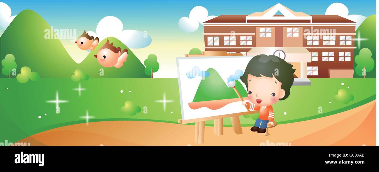 Amusing painting Stock Vector Images - Alamy