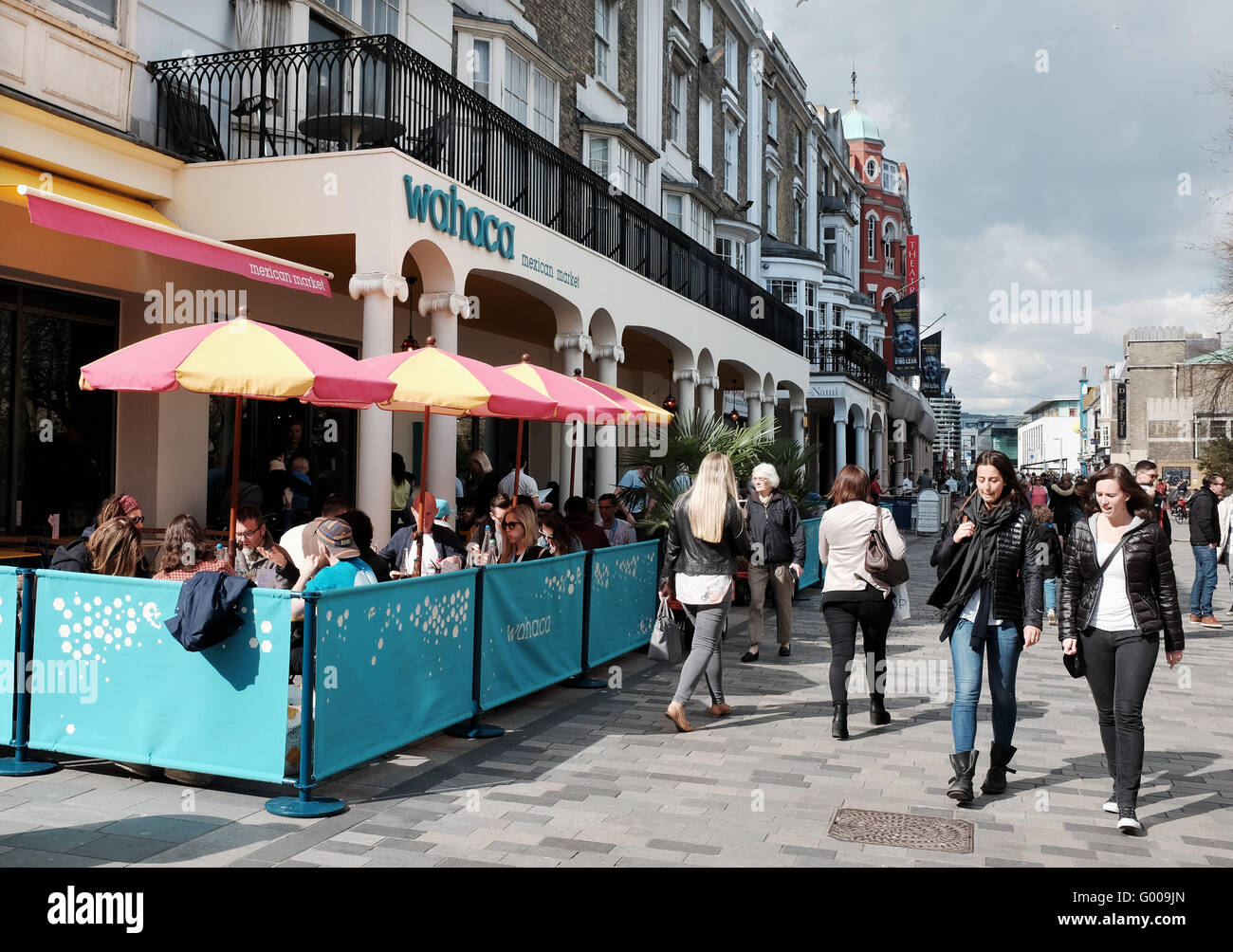 The recently opened Wahaca Mexican Street Market Food Restaurant in New Road Brighton UK Stock Photo