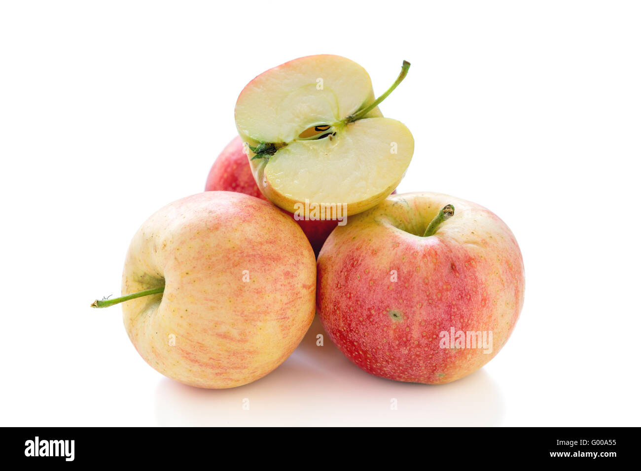 Three and a half apple. Stock Photo