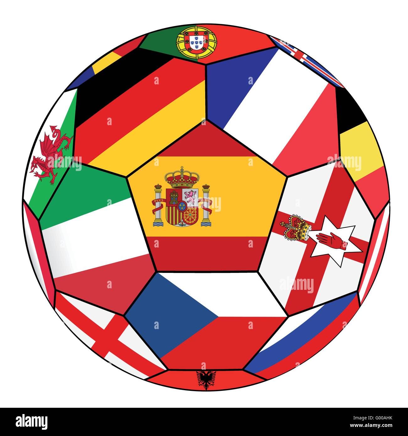 SPAIN-FLAG-SOCCER BALL-STICKER-BANDERA ESPAÑA-FUTBOL-PEGATINA