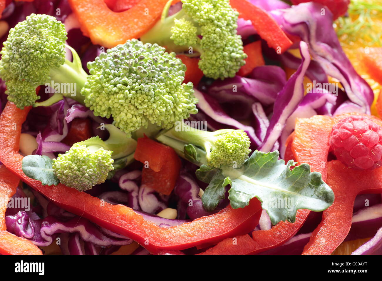 Mixed salad with lots of color Stock Photo Alamy