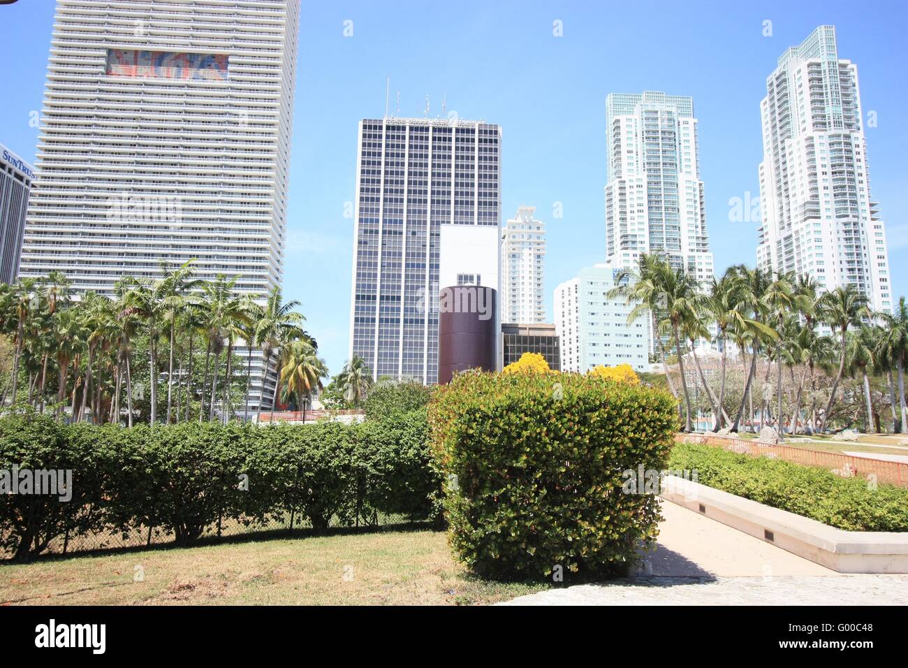General view of Miami downtown and park Stock Photo