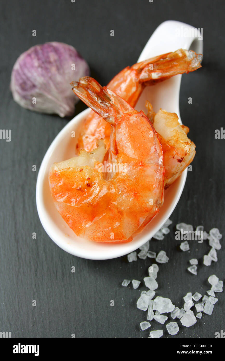 Grilled Shrimps Stock Photo