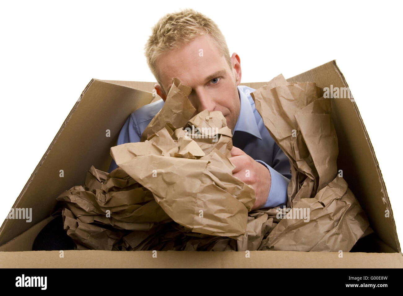 Living In A Box Stock Photo