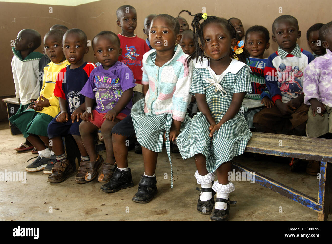 Pre-school children in a day care centre, Ghana Stock Photo