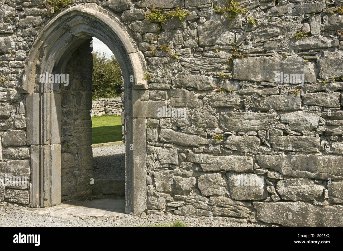 Old church portal in Ireland Stock Photo