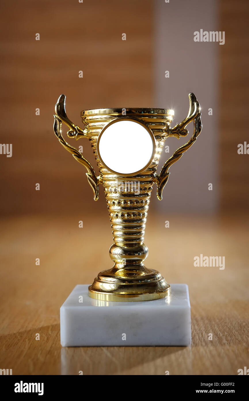 champion golden trophy Stock Photo