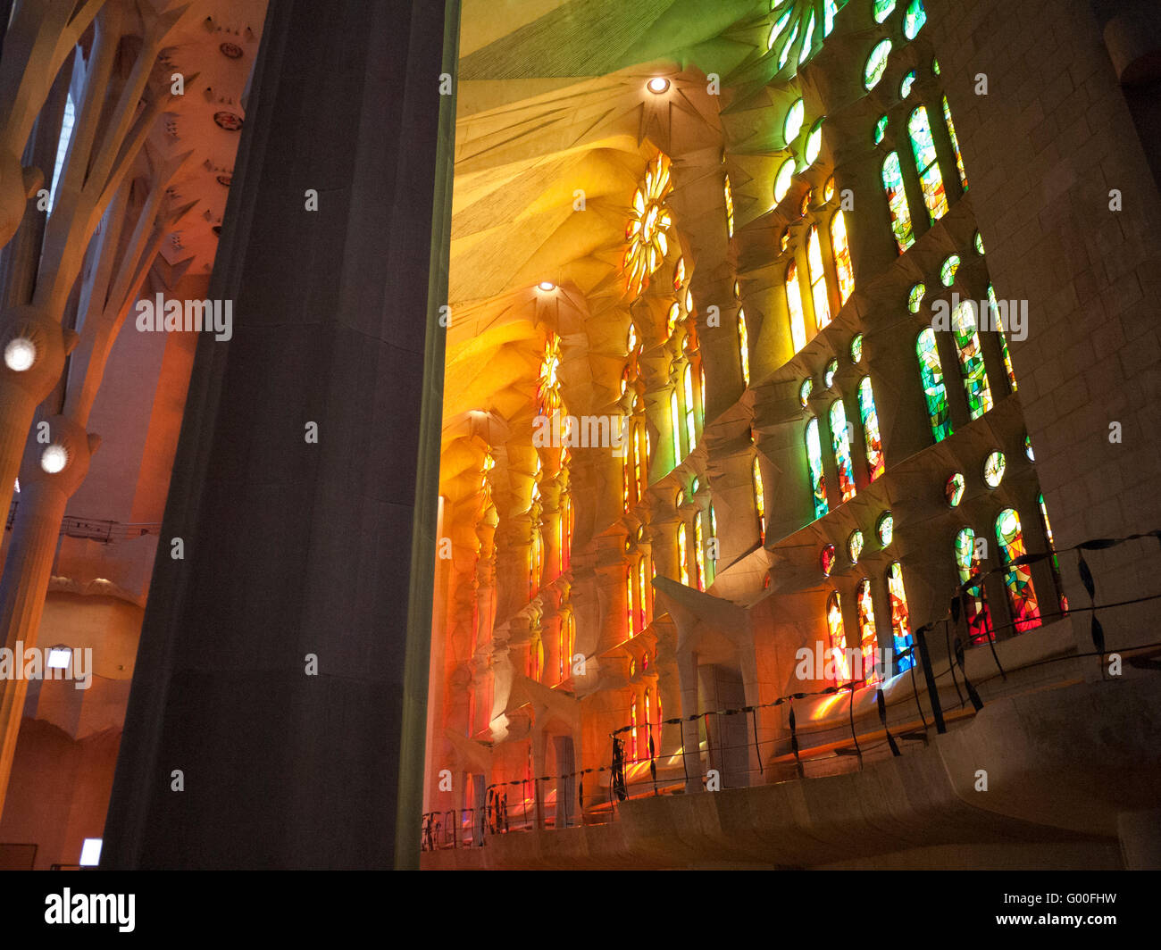 Interior of the Sagrada Família Stock Photo - Alamy