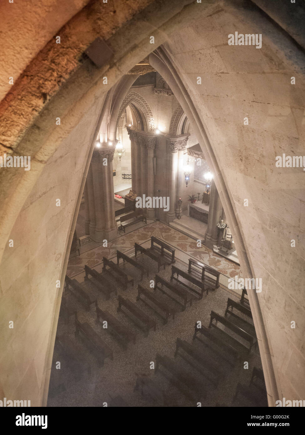 Interior Of The Sagrada Familia Crypt Stock Photo 103274827 Alamy
