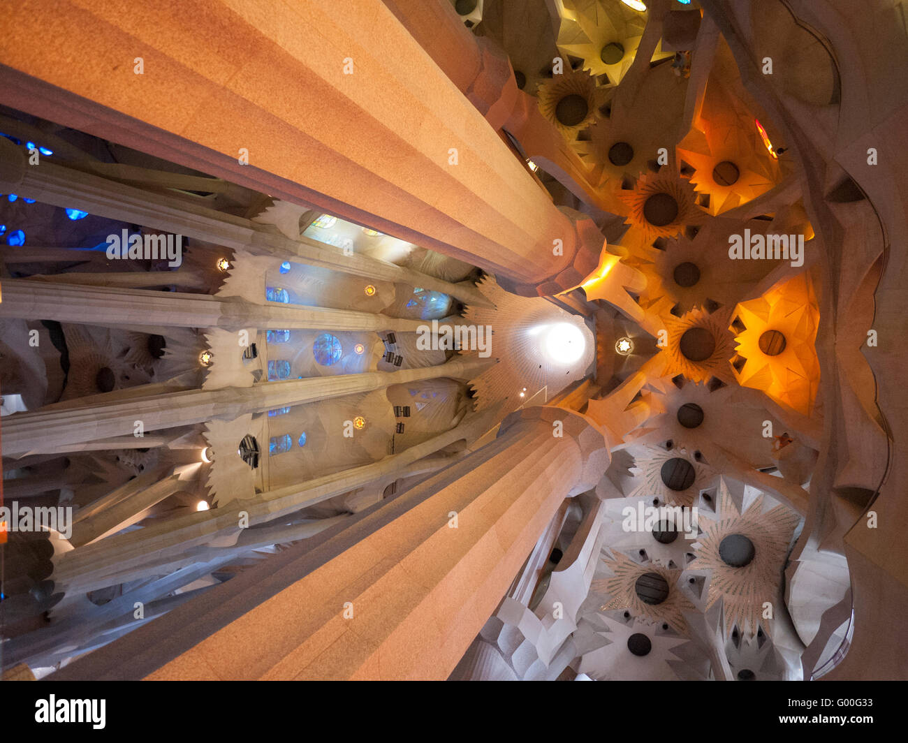 Interior of the Sagrada Família Stock Photo - Alamy